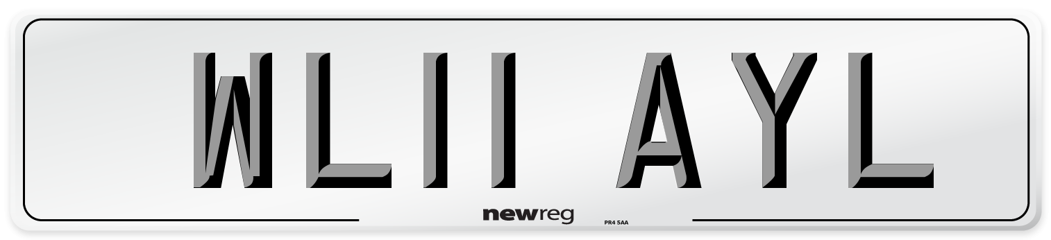 WL11 AYL Number Plate from New Reg